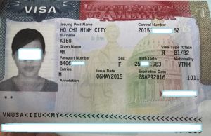 Visa du lịch Mỹ của chị My