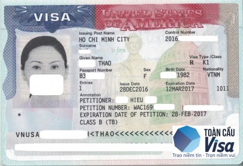 Visa của chị Thảo