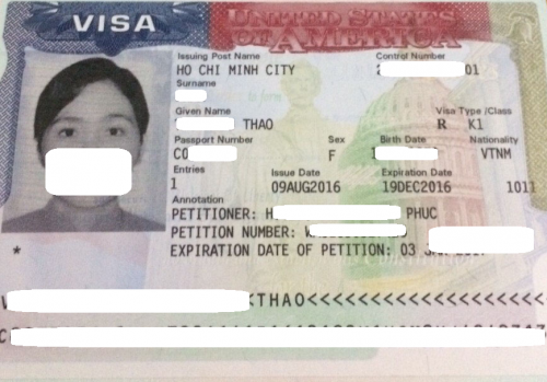 Visa chị Thảo