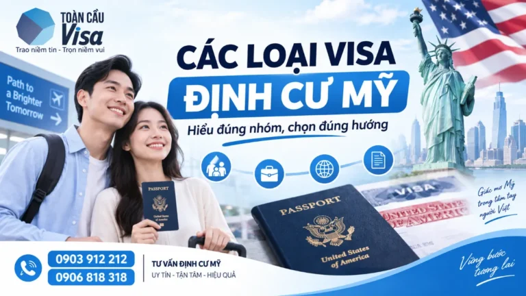 Phân loại các nhóm visa định cư Mỹ theo gia đình, việc làm, DV và trường hợp riêng