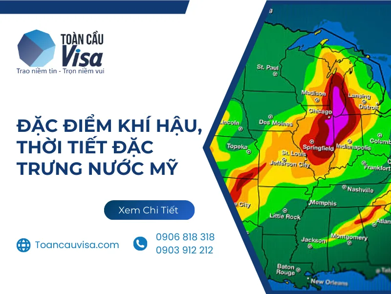 Banner: Đặc điểm khí hậu, thời tiết đặc trưng nước Mỹ