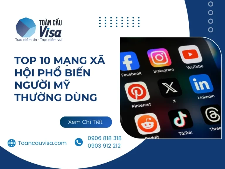 Banner: Top 10 mạng xã hội phổ biến người Mỹ thường dùng