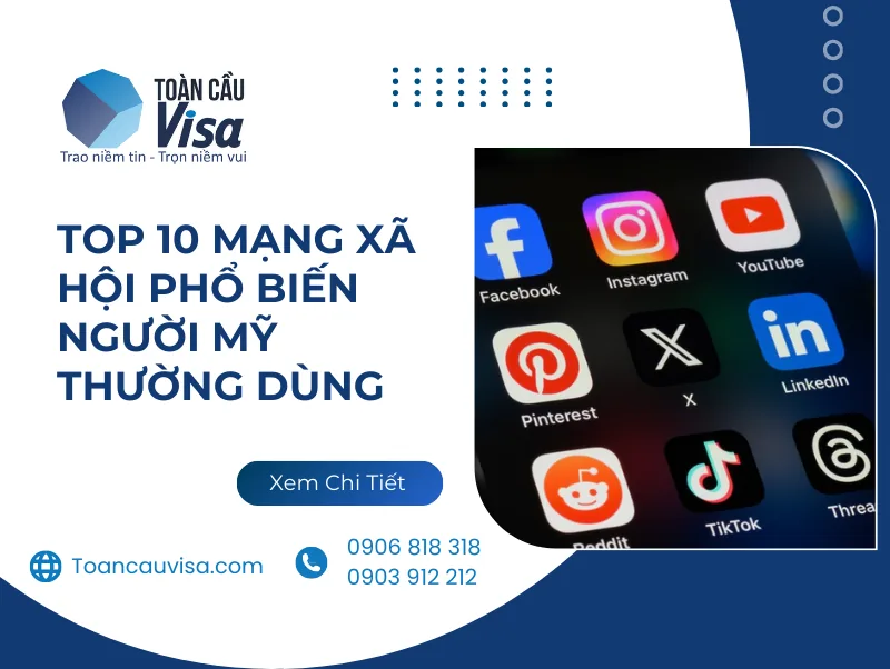 Top 10 Mạng xã hội phổ biến người Mỹ thường dùng 1 Banner: Top 10 mạng xã hội phổ biến người Mỹ thường dùng