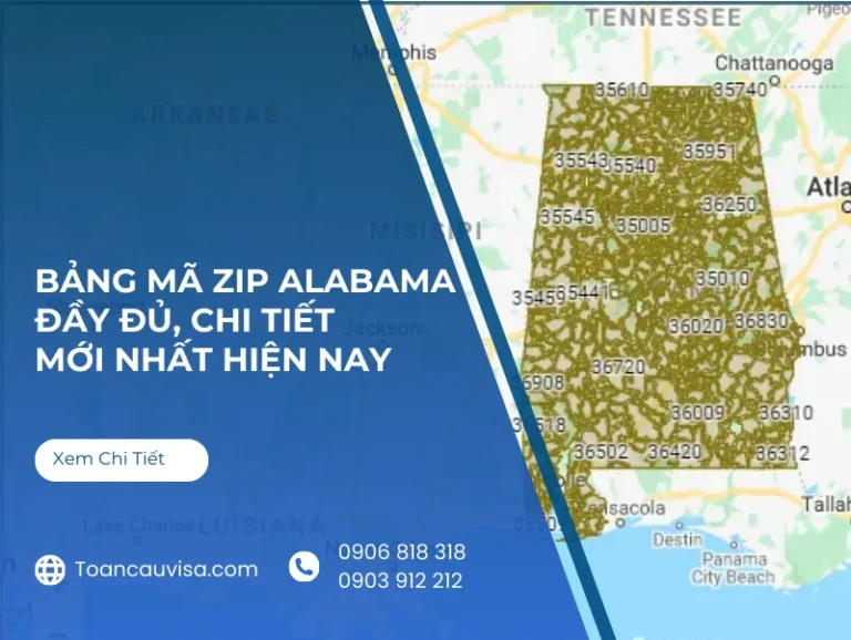 Banner: Bảng mã ZIP Alabama đầy đủ, chi tiết mới nhất