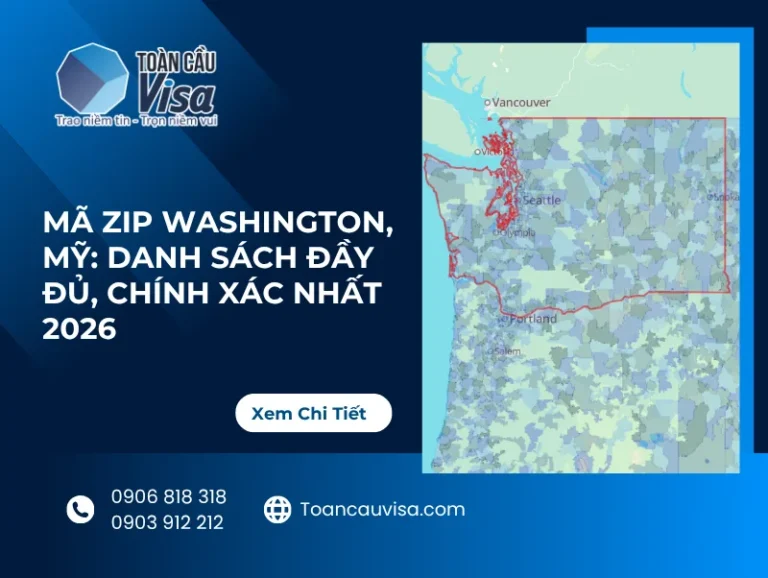 Banner: Mã ZIP Washington, Mỹ, danh sách đầy đủ, chính xác nhất 2026
