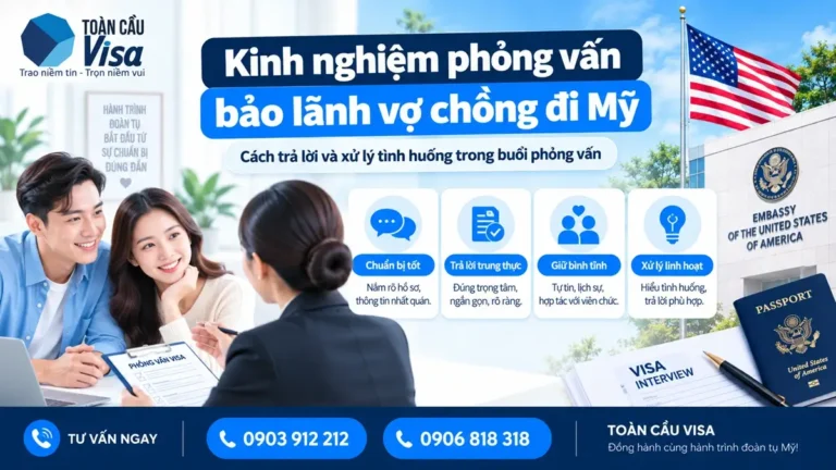 Kinh nghiệm phỏng vấn bảo lãnh vợ chồng đi Mỹ